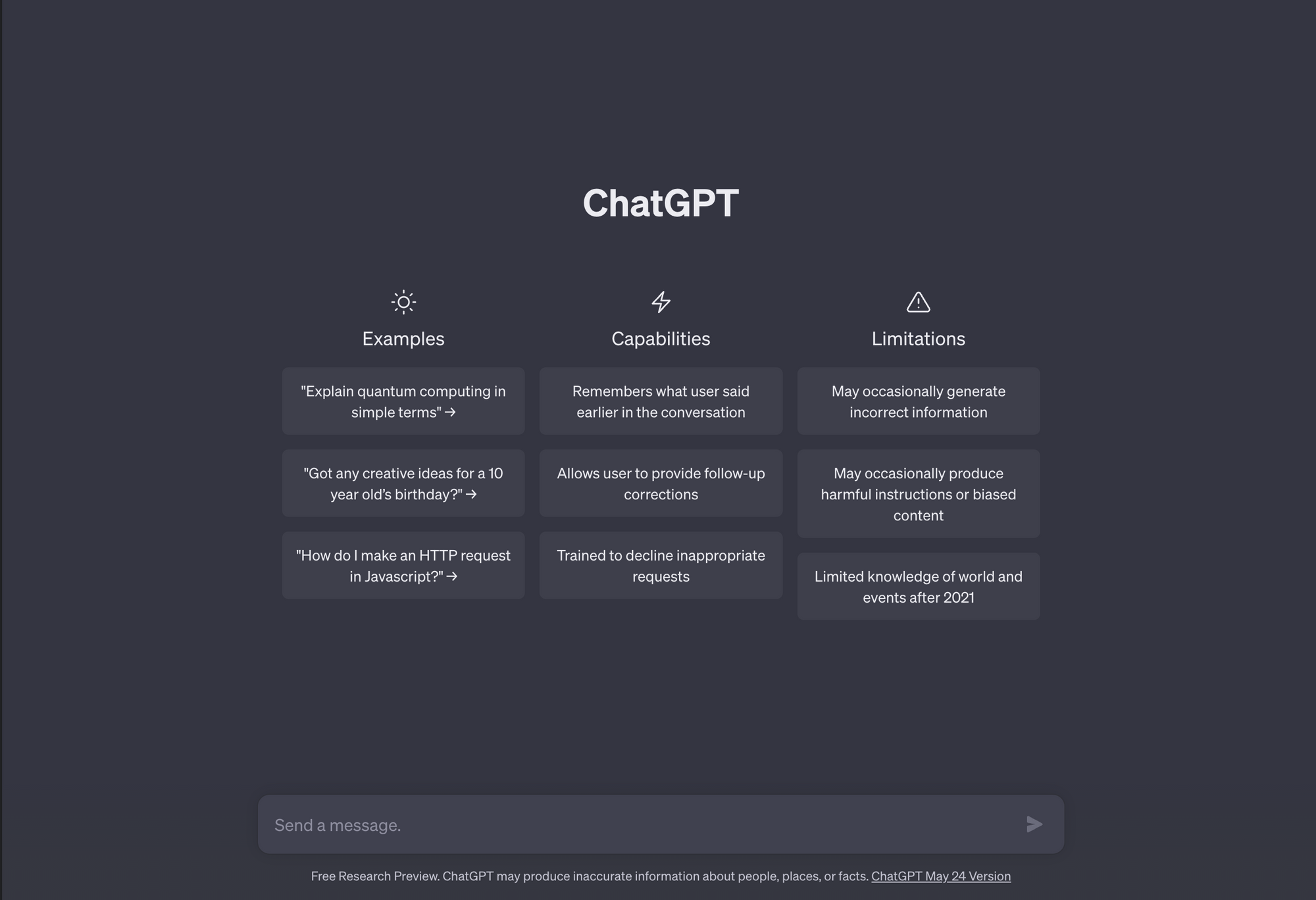 Image of ChatGPT website